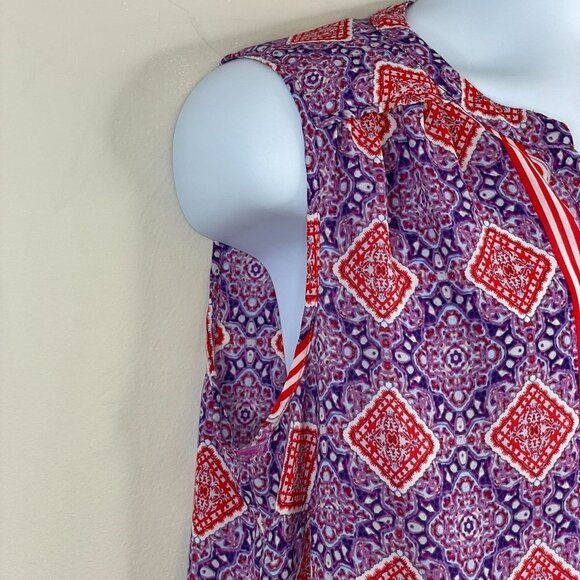 Violet & Claire Womens SLEEVELESS Top Size 1X Multicolor Popover Tunic Relaxed - Picture 5 of 14